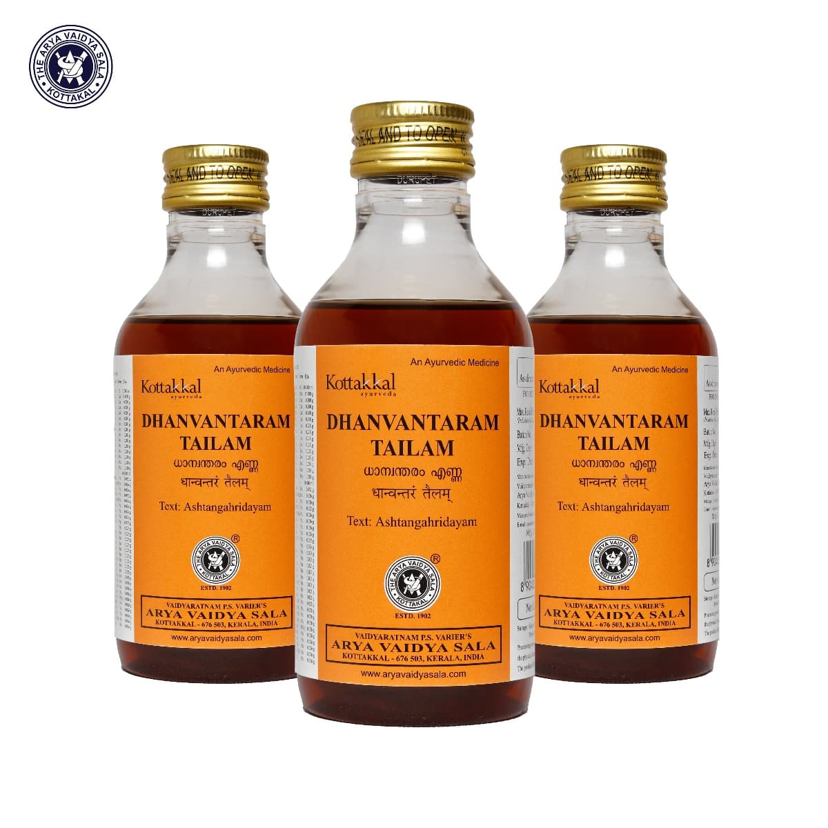 DHANWANTARAM TAILAM - 200 ML (KOTTAKKAL)