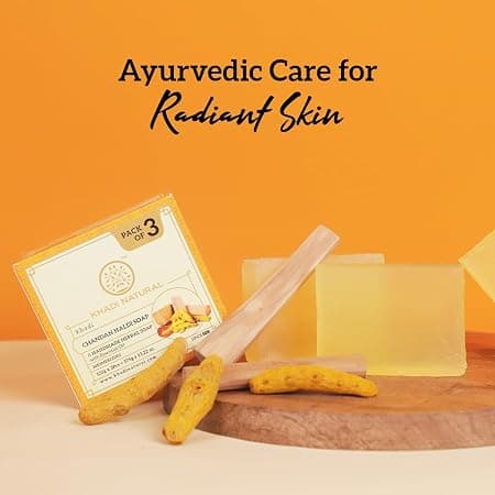 KHADI NATURAL CHANDAN HALDI SOAP (PACK OF 3) thumbnail 2