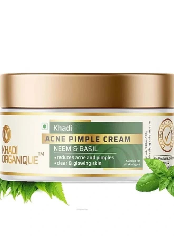 ACNE PIMPLE CREAM ( NEEM & BASIL)